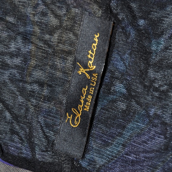 ELANA KATTAN Mixed Print Ruched Mesh Blouse [D5] - Picture 6 of 6